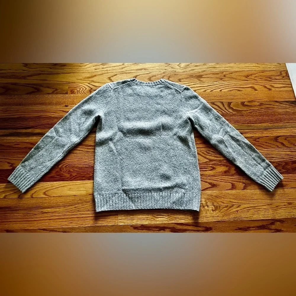 Polo RL sweater - Unisex Kids Large - Gray with Polo in hunter green